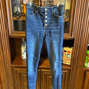 Zara high waist button jeans